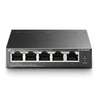 TP-Link TL-SG1005P 5-Port Metal Gigabit Desktop PoE Switch with 4-Port PoE+ (65W)