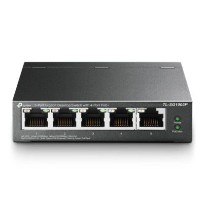 TP-Link TL-SG1005P 5-Port Metal Gigabit Desktop PoE Switch with 4-Port PoE+ (65W)