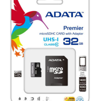 Adata Premier 32GB Micro SDHC UHS-I Class 10 Memory Card with Adaptor