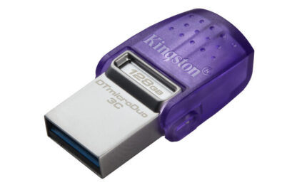 Kingston DataTraveler DTDUO3CG3/128GB 128GB MicroDuo USB OTG Flash Drive, 3C, USB-C and Type A