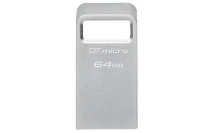 Kingston DTMC3G2/64GB 64GB DataTraveler Micro USB Flash Drive, USB 3.2, Metal Casing, Up to 200MB/s