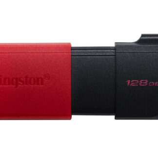 Kingston DataTraveler ExodiaM DTXM/128GB USB Flash Drive, 128GB, USB 3.2, Red / Black, Moving Cap Design