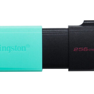 Kingston DataTraveler ExodiaM DTXM/256GB USB Flash Drive, 256GB, USB 3.2, Turquoise / Black, Moving Cap Design