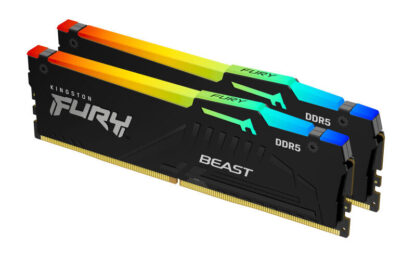 Kingston FURY Beast KF556C36BBEAK2-32 32GB RGB (2x16GB) System Memory, DDR5, 5600MHz, Black, 288 Pin