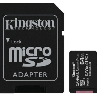 Kingston Canvas Select Plus 64GB Micro SD UHS-I (U1) Flash Card with Adapter
