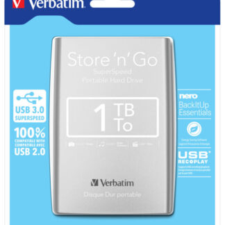 Verbatim 1TB External USB 3.0 HDD sliver