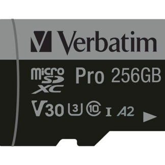 Verbatim PRO MicroSDXC 256GB inc Adapter