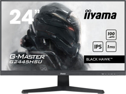 iiyama G-MASTER G2445HSU-B1 24 inch IPS Monitor, Full HD, 1ms, HDMI, DisplayPort, HDCP, USB Hubx2, Freesync, 100Hz, Speakers, Black, Internal PSU, VESA