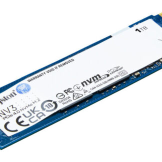 Kingston NV3 (SNV3S/1000G) 1TB NVMe SSD, M.2 Interface, PCIe Gen4, 2280, Read 6000 MB/s, Write 4000 MB/s, 3 Year Warranty