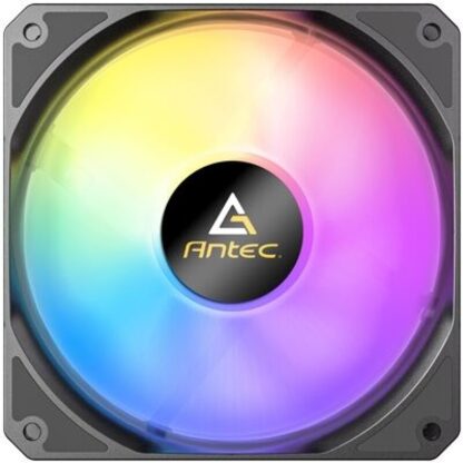 Antec P12R ARGB Reverse PWM 120mm Fan - 4-Pin, Black, High-Airflow Cooling, 9-Blade Design with Anti-Vibration Pads