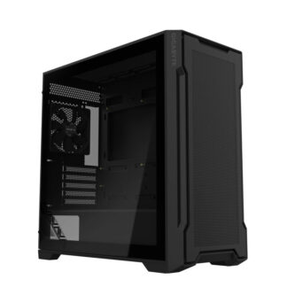 Gigabyte C102 GLASS Mid Tower PC Case - Black, Tempered Glass Side Panel, Optimized Airflow, Dual USB 3.0 Ports, Supports Liquid Cooling Up to 360mm