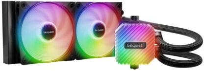 be quiet! Light Loop 240mm Liquid Cooler - High-Performance ARGB All-in-One Water Cooling System with Dual Light Wings LX PWM Fans