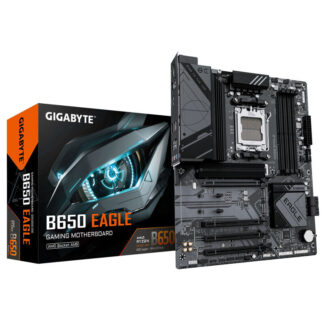 Gigabyte B650 EAGLE AMD AM5 Socket Motherboard, ATX, 4x DDR5 Slots, 3x M.2 Sockets, 2x USB-C Port, Fitted I/O Shield, GbE LAN, 1x DisplayPort / 1x HDMI Port