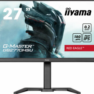 iiyama G-Master GB2770HSU-B6 Red Eagle 27 Inch Monitor Gaming Monitor, Black, Ultra Slim Bezel, Fast IPS IGZO, 180Hz, 0.2ms, FreeSync, HDMI, Display Port, USB Hub, Height Adjustable, Pivot, VESA