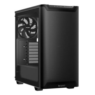 be quiet! Pure Base 501 Airflow Window Black ATX Mid Tower Case with USB-A, USB-C, 2 x Pure Wings 2 140mm Black PWM Fans, Sleek Front Panel and Airflow Cover