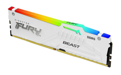 Kingston FURY Beast KF564C32BWA-32 32GB (1x32GB) RGB White System Memory, 6400MT/s, DDR5, CL32, DIMM, AMD EXPO Certified