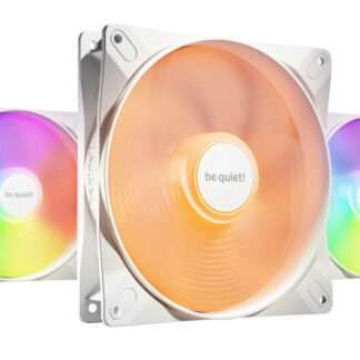 be quiet! Light Wings LX 140mm PWM High-Speed Fan, ARGB Lighting, Triple Pack, Ultra-Quiet Operation, High Airflow, Daisy-Chaining Support, White