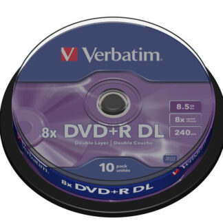 VERBATIM DVD+R DOUBLE LAYER 8.5GB 8X MATT SILVER SURFACE