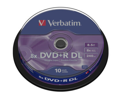 VERBATIM DVD+R DOUBLE LAYER 8.5GB 8X MATT SILVER SURFACE