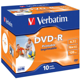 VERBATIM DVD-R AZO 4.7GB 16X WIDE PRINTABLE SURFACE