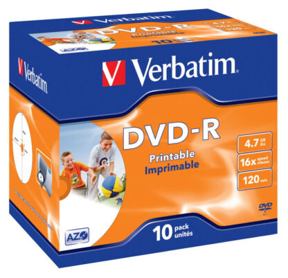 VERBATIM DVD-R AZO 4.7GB 16X WIDE PRINTABLE SURFACE