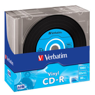VERBATIM CD-R AZO 700MB 52X VINYL SURFACE (10 PACK)