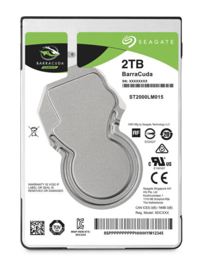 Seagate BarraCuda 2.5 2TB SATA/600 5400RPM 128MB cache
