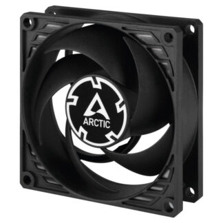 Arctic P8 8cm Pressure Optimised PWM PST Case Fan w/ Cable Splitter, Black, Fluid Dynamic, 200-3000 RPM