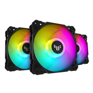 Asus TUF Gaming TF120 ARGB 12cm PWM Case Fans (3 Pack), Fluid Dynamic Bearing, Double-layer LED Array, Up to 1900 RPM, ARGB Hub included