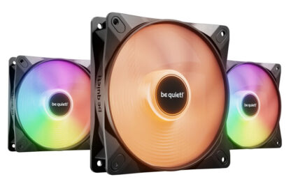 Be Quiet! (BL121) Light Wings LX 12cm PWM ARGB Case Fans (3 Pack), Rifle Bearing, Impeller w/ 16 LEDs, Daisy-Chain, Up to 1600 RPM, Black