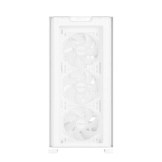 Asus A21 Plus ARGB Gaming Case w/ Glass Window, Micro ATX, 4x ARGB Fans, 380mm GPU & 360mm Radiator Support, Asus BTF Compatible, White