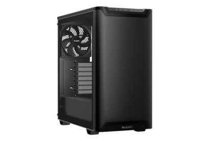 Be Quiet! Pure Base 501 Airflow Window Gaming Case w/ Glass Side, ATX, Compact Design, 2 Pure Wings 3 Fans, High Airflow Front & Top, USB-C, Black