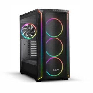 Be Quiet! Shadow Base 800 FX RGB Gaming Case w/ Glass Window, E-ATX, ARGB Front Strips & Controller, 4x ARGB Fans & Hub, Mesh Airflow, USB-C, Black