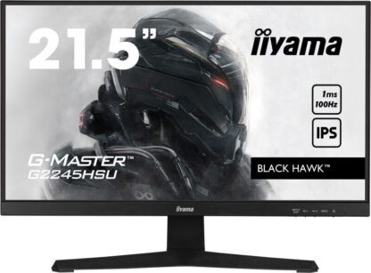 iiyama G-MASTER G2245HSU-B2  22 inch IPS Gaming Monitor, Full HD, 1ms, HDMI, DisplayPort, USB Hub, Freesync, 100Hz, Speakers, Black, Internal PSU, VESA