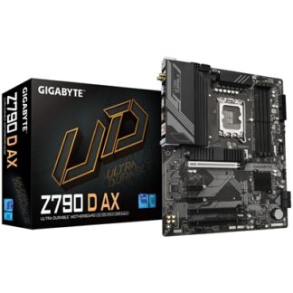 Gigabyte Z790 D AX Ultra Durable Intel 1700 Socket Motherboard, ATX, 4x DDR5 Slots, 3x M.2 Sockets, 2x USB-C Port, 2.5GbE LAN, Wi-Fi 6E, 1x DisplayPort / 1x HDMI Port