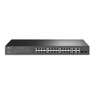 TP-Link TL-SL2428P 24-Port Metal 10/100Mbps + 4-Port Gigabit Smart Switch with 24-Port PoE+ (250W)