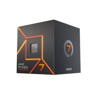 AMD Ryzen 7 7700 with Radeon Graphics, 8 Core Processor, 16 Threads, 3.8GHz up to 5.3GHz Boost, 40MB Cache, 65W, Wraith Prism LED Cooler, Radeon Graphics