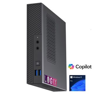 LOGIX 12th Gen Intel i5 6 Core 4.40GHz 1 Litre Mini Business / Security PC for Alarm & Door Entry Systems with 8GB RAM, 250GB NVMe SSD, Windows 11 Pro, Keyboard & Mouse