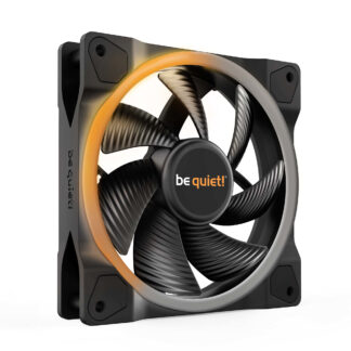 be quiet! Light Wings PWM Addressable RGB Fan, 120mm, 1700RPM, 4-Pin PWM Fan & 3-Pin ARGB Connectors, Black Frame, Black Blades, ARGB Lighting on Front & Rear