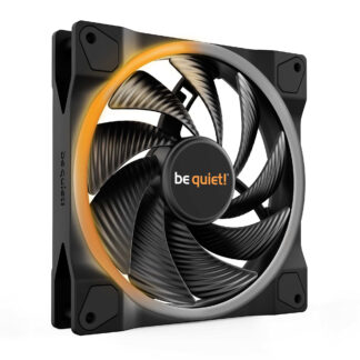 be quiet! Light Wings PWM High Speed Addressable RGB Fan, 140mm, 2200RPM, 4-Pin PWM Fan & 3-Pin ARGB Connectors, Black Frame, Black Blades, ARGB Lighting on Front & Rear