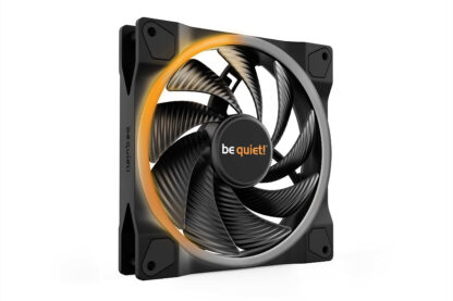 be quiet! Light Wings PWM High Speed Addressable RGB Fan, 140mm, 2200RPM, 4-Pin PWM Fan & 3-Pin ARGB Connectors, Black Frame, Black Blades, ARGB Lighting on Front & Rear