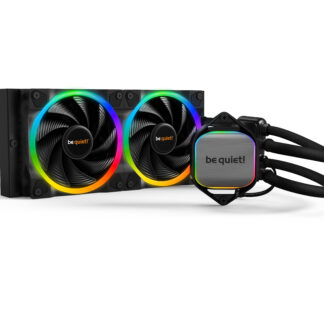 be quiet! Pure Loop 2 FX AiO Liquid CPU Cooler, Universal Socket, 240mm Radiator, 2 x Light Wings 120mm PWM High Speed 2500RPM Addressable RGB Cooling Fan, Addressable RGB LED Pump Head, ARGB PWM Hub Included