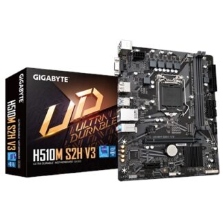 GIGABYTE H510M S2H V3 Motherboard - Supports Intel Core 11th CPUs, up to 3200MHz DDR4, 1xPCIe 3.0 M.2, GbE LAN, USB 3.2 Gen 1