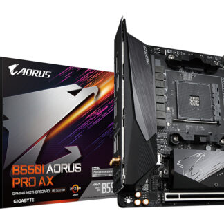 GIGABYTE B550I AORUS PRO AX Motherboard - AMD Ryzen 5000 CPUs, 8 Phases VRM, up to 5300MHz DDR4, 1xPCIe 4.0 + 1xPCIe 3.0 M.2, Wi-Fi 6E, 2.5GbE LAN, USB 3.2 Gen 2
