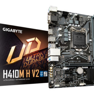 GIGABYTE H410M H V2 Motherboard - Supports Intel Core 10th CPUs, up to 2933MHz DDR4, 1xPCIe 3.0 M.2, GbE LAN, USB 3.2 Gen 1