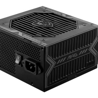 MSI MAG A550BN UK PSU '550W, 80 Plus Bronze certified, 12V Single-Rail, DC-to-DC Circuit, 120mm Fan, Non-Modular, Sleeved Cables, ATX Power Supply Unit, UK Powercord, Black'