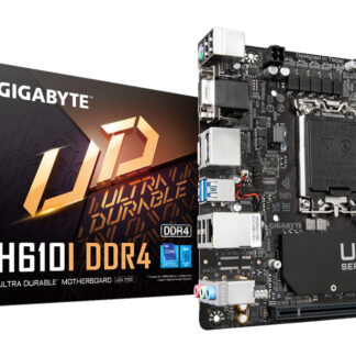 GIGABYTE H610I DDR4 Motherboard - Supports Intel Core 14th CPUs, 4+1+1 Hybrid Digital VRM, up to 3200MHz DDR4, 1xPCIe 3.0 M.2, GbE LAN, USB 3.2 Gen 1