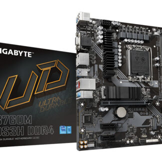 GIGABYTE B760M DS3H DDR4 Motherboard - Supports Intel Core 14th Gen CPUs, 6+2+1 Phases Digital VRM, up to 5333MHz DDR4 (OC), 2xPCIe 4.0 M.2, 2.5GbE LAN, USB 3.2 Gen2