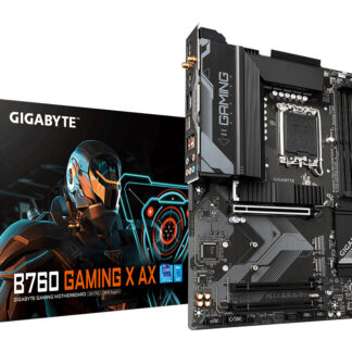 GIGABYTE B760 GAMING X AX Motherboard - Supports Intel Core 14th Gen CPUs, 8+1+1 Phases Digital VRM, up to 7600MHz DDR5 (OC), 3xPCIe 4.0 M.2, Wi-Fi 6E, 2.5GbE LAN, USB 3.2 Gen 2