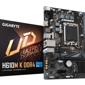 GIGABYTE H610M K DDR4 Motherboard - Supports Intel Core 14th Gen CPUs, 3+1+1 Phases Hybrid Power Design, up to 3200MHz DDR4, 1xPCIe 3.0 M.2, GbE LAN, USB 3.2 Gen 1